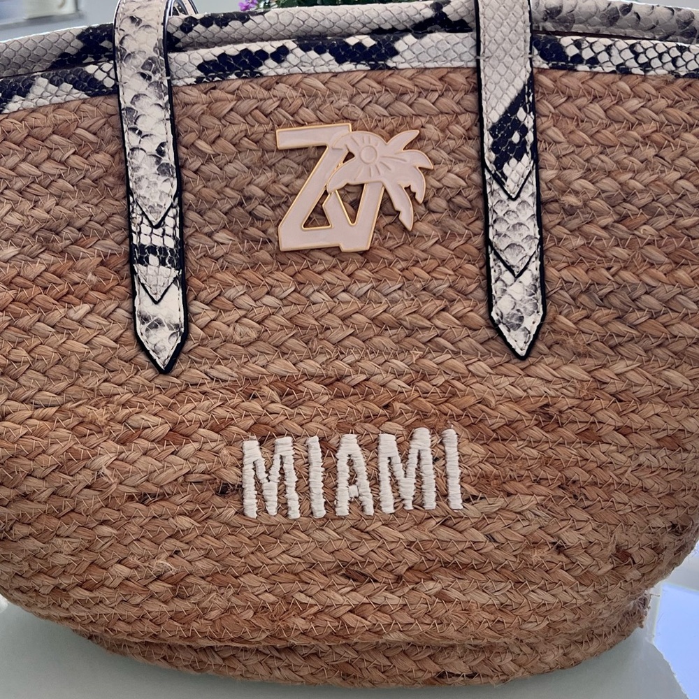 IMAIM Straw Tote Bag with Palm Tree Design - Picture 13 of 14